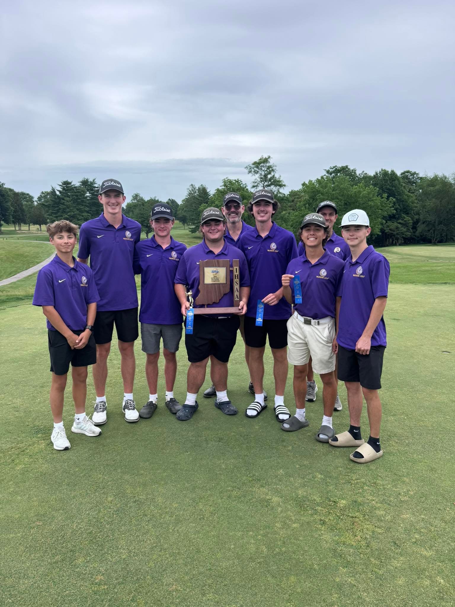 SHS Golf Team Holding First Ever Sectional Trophy